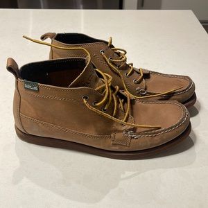 Mens eastland boots, leather, casual, brown, tan